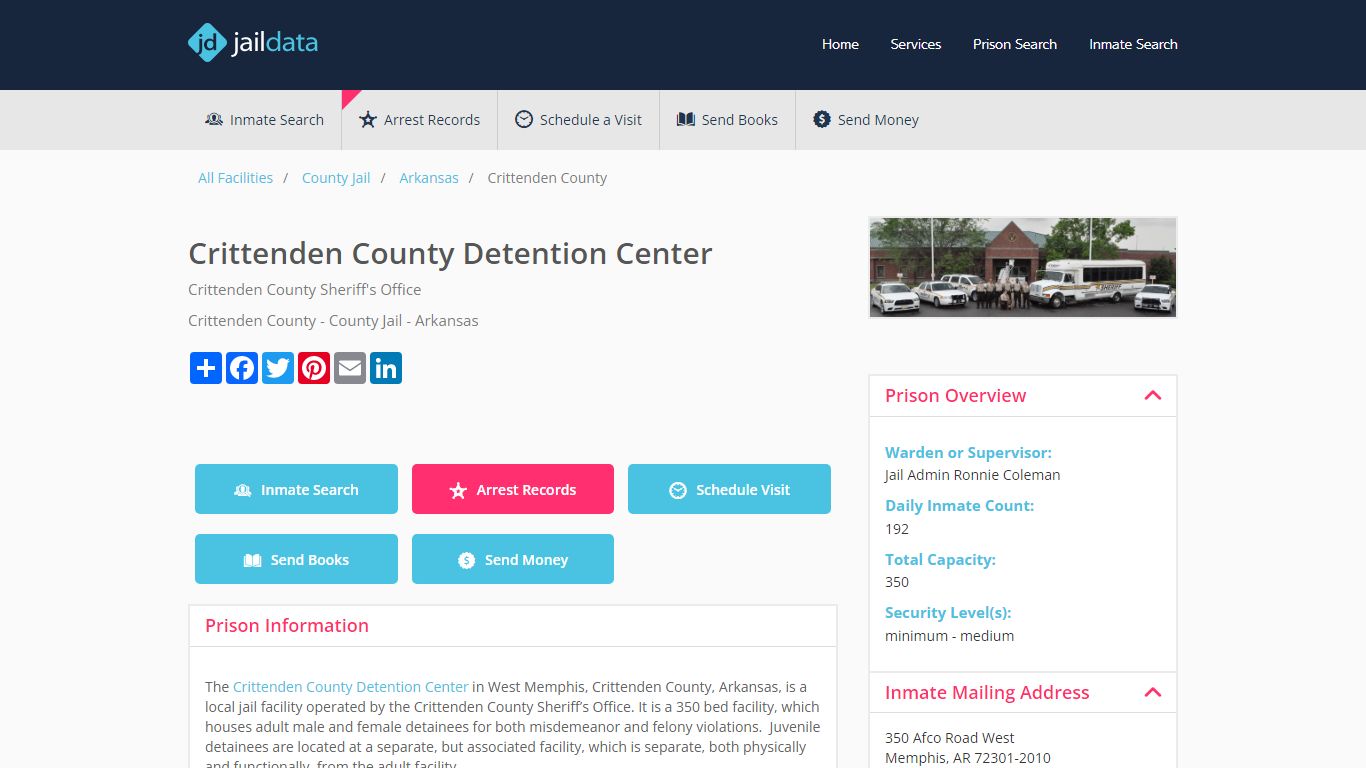 Crittenden County Jail: Jail Roster, Inmate Search, Commissary ...